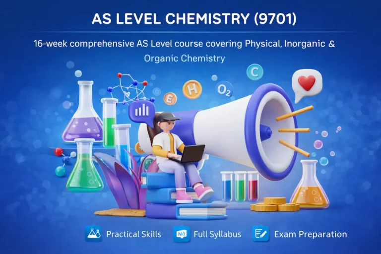A-Level student attending online tutoring session for Cambridge Chemistry in UAE