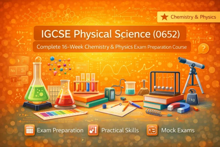 Table of IGCSE and O-Level subjects available for online tutoring at Connected Learning Hub
