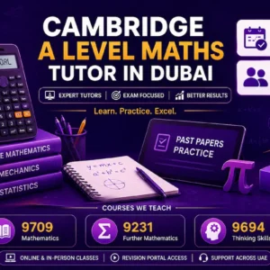 Cambridge a level maths tutor in dubai coaching a student for UAE exam prep