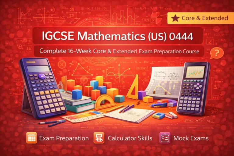 Cambridge IGCSE Mathematics US 0444 Online Course – Core and Extended Tier Exam Preparation