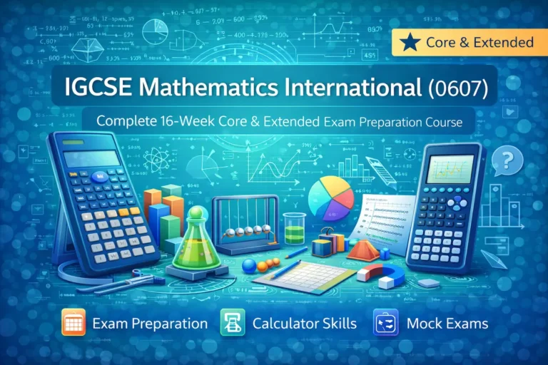 Cambridge IGCSE Mathematics International 0607 Online Course – Core and Extended Exam Preparation